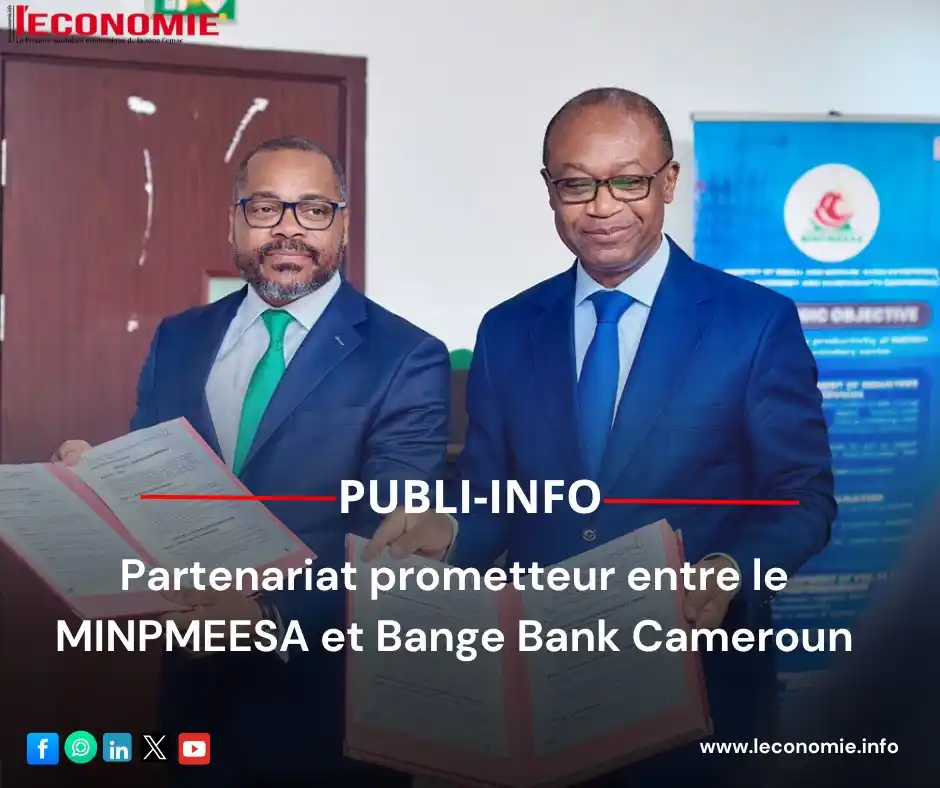 Image from L'Economie💸: *Partenariat prometteur entre le MINPMEESA et Bange Bank Cameroun*  Le...