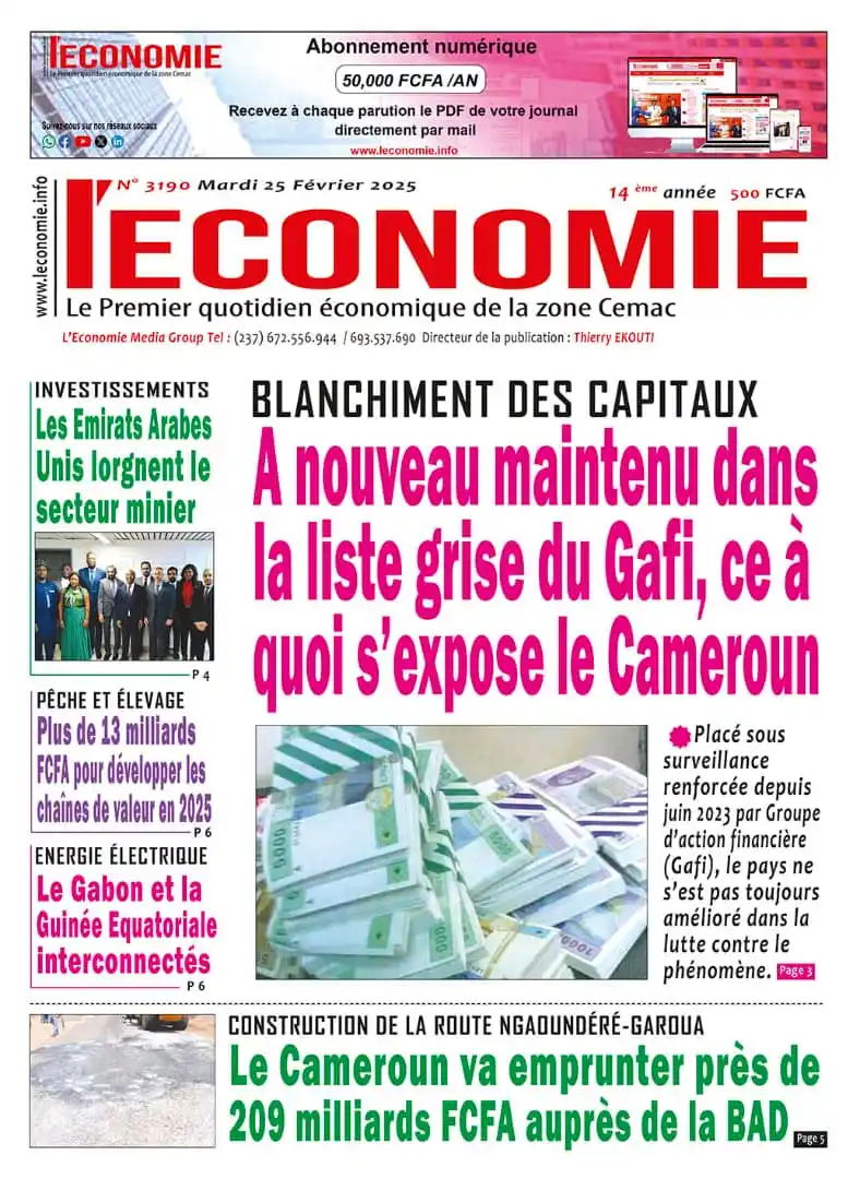 Image from L'Economie: *🛑[A LA UNE]* - Le Cameroun encore maintenu dans la liste grise des p...