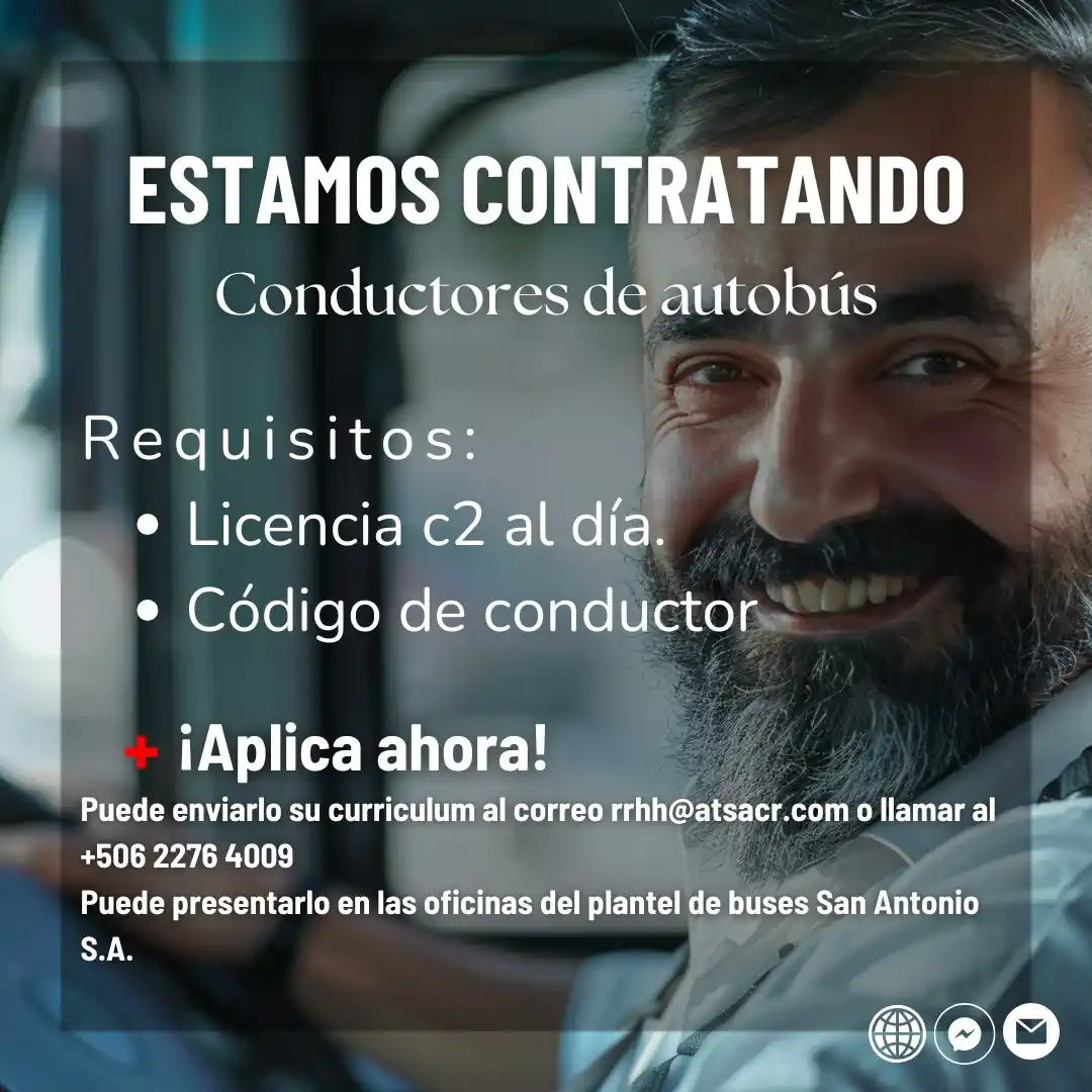Image from Linda Vista Seguimiento De Horarios ATSA: 🚍 ¡Únete a nuestro equipo! 🚍 ¿Tienes licencia C2 al día y código de...