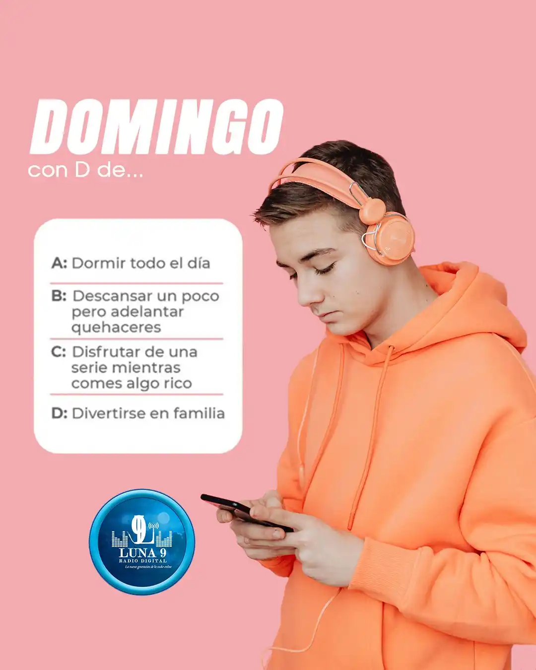 Image from Luna 9 Radio Digital: 🔵 ¿Cuál escoges o cuál agregarías? 😎 Es Domingo y el cuerpo lo sabe ...