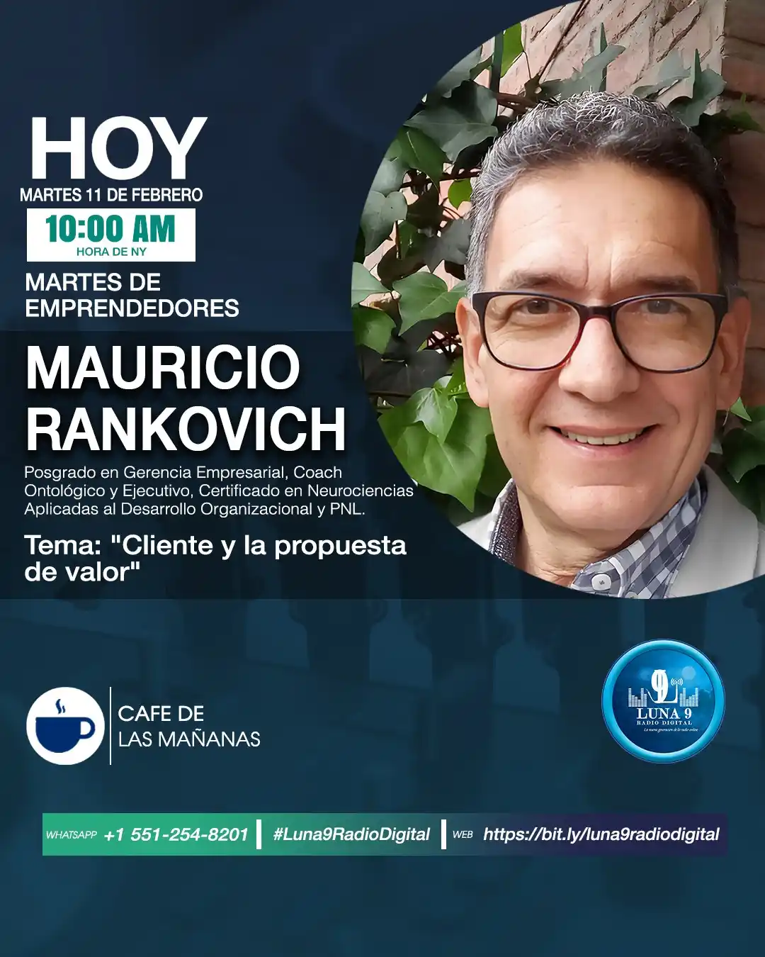Image from Luna 9 Radio Digital: (((🔵))) ¡En vivo contigo! "Cliente y la propuesta de valor" | <a clas...