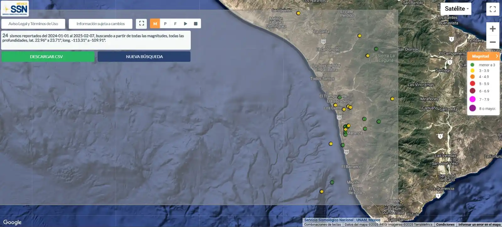 Image from MetMEX: *SISMOS* 7 FEBRERO 2025 4:45 P.M. 📢 Reporte de Actividad Sísmica en ...