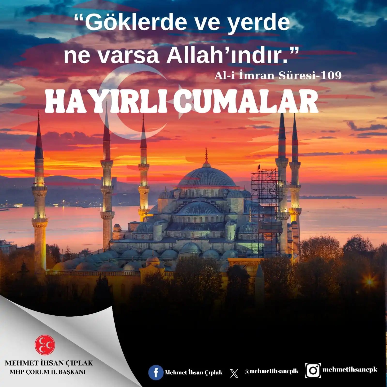 MHP Çorum İl Başkanlığı post
