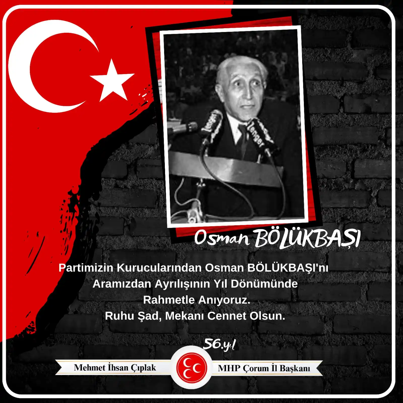 MHP Çorum İl Başkanlığı post