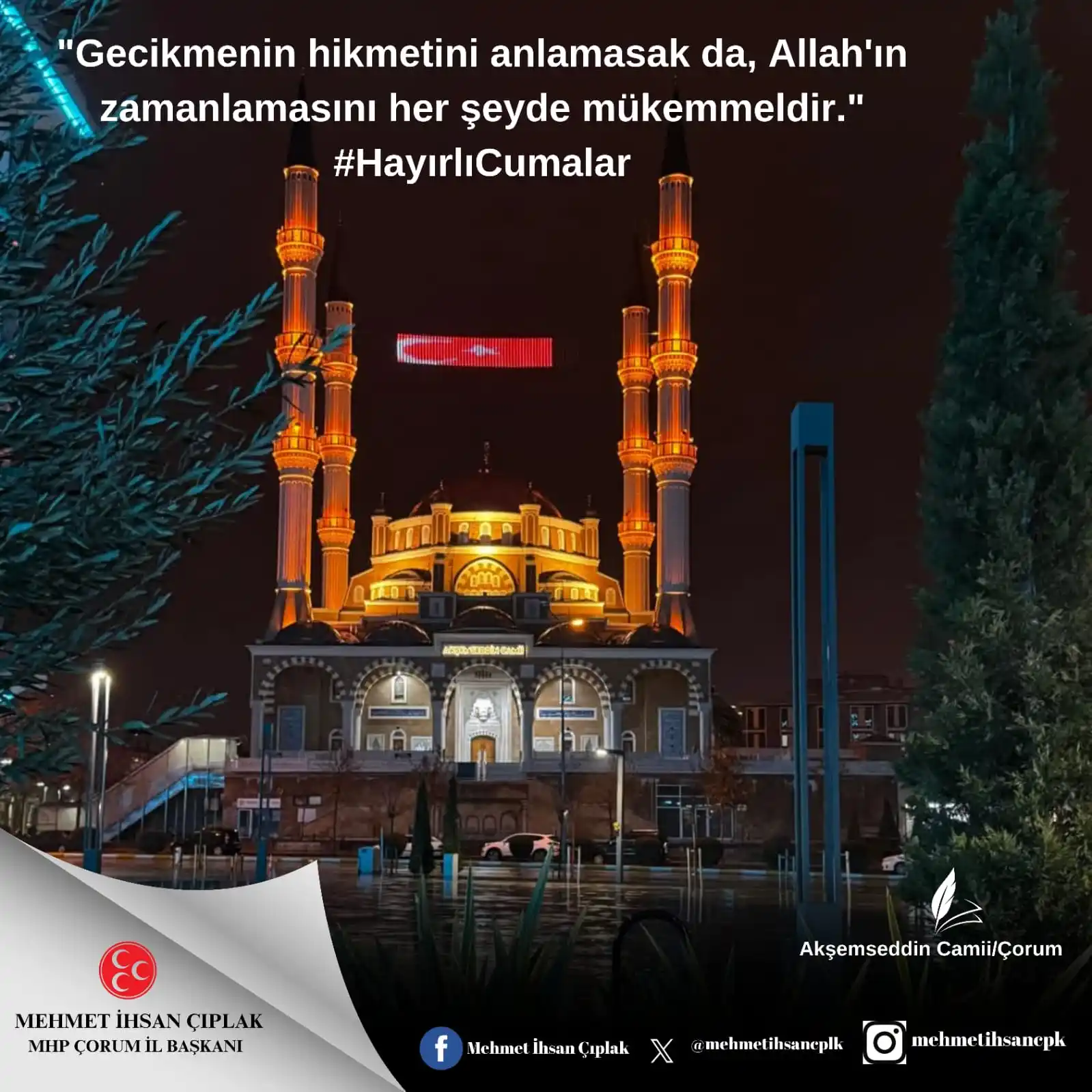 MHP Çorum İl Başkanlığı post