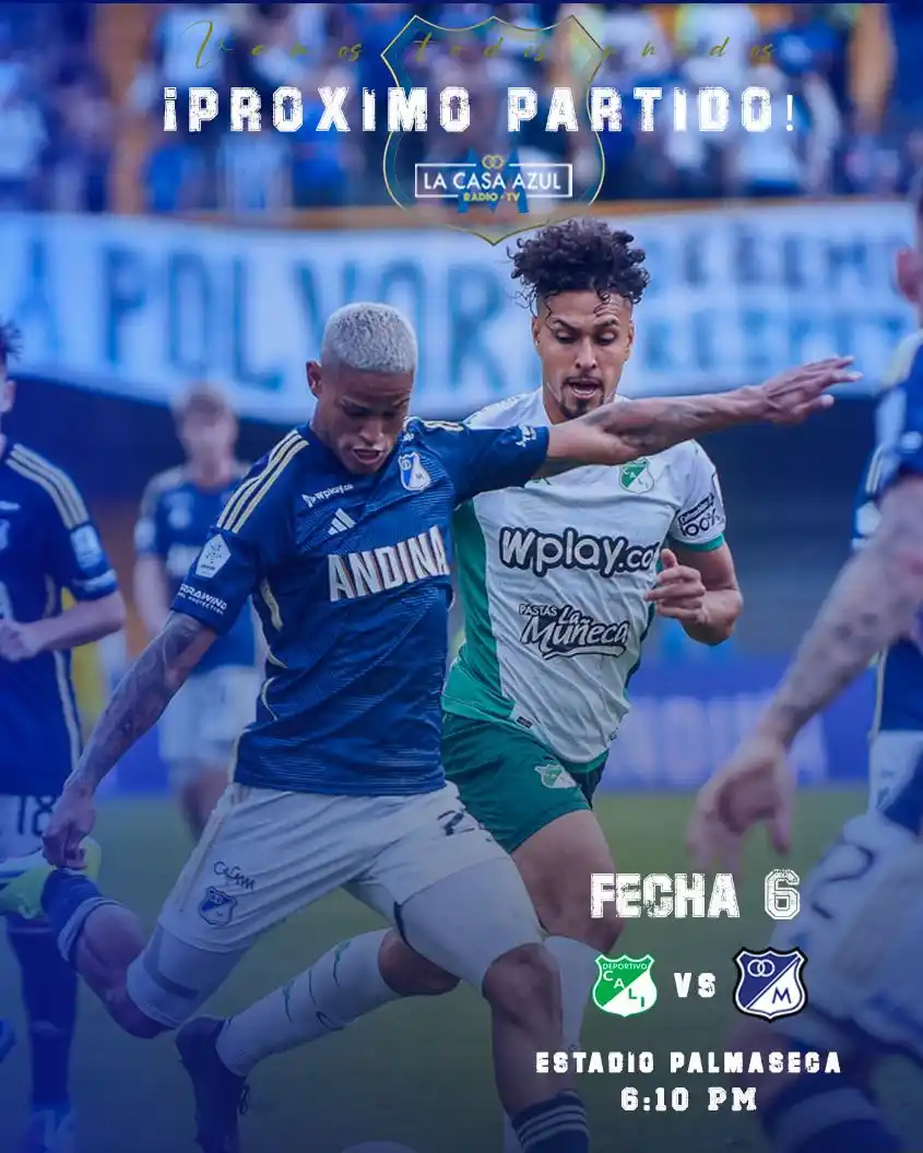 Image from Millonarios FC - Casa Azul Radio TV : 🗓️ ¡PRÓXIMO PARTIDO ! Despues de la importante victoria en Santa Ma...