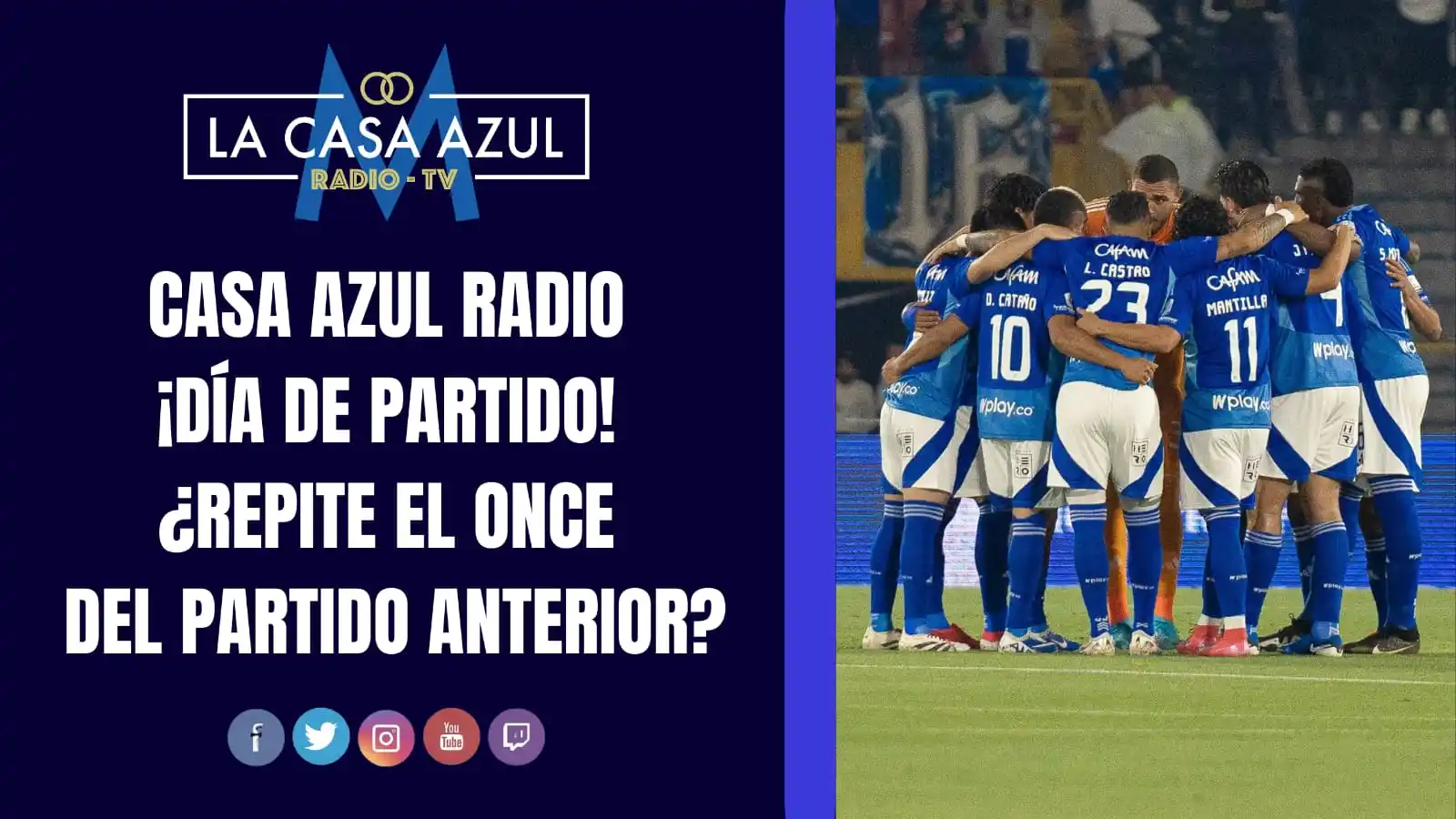 Image from Millonarios FC - Casa Azul Radio TV : 🗓️ ¡HOY TODOS A APOYAR AL EMBAJADOR! Los invitamos hoy a la 1PM a qu...