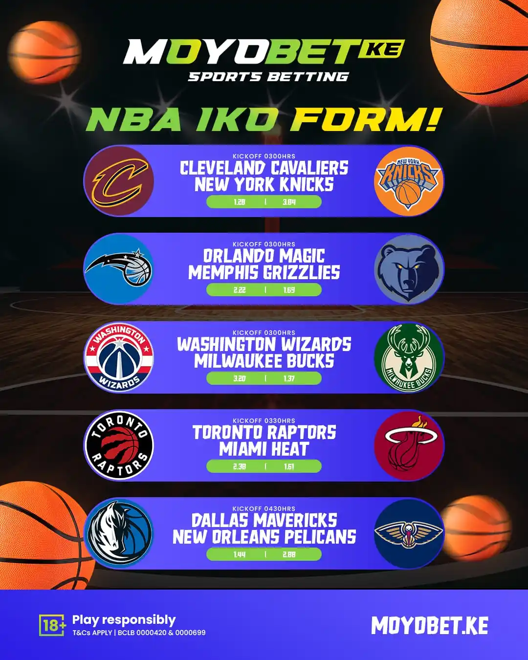 Image from Moyobet.ke: Hoops action is on! 🏀🔥 Big matchups, bigger wins! Predict the game a...