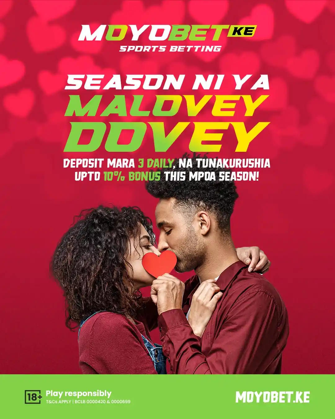 Image from Moyobet.ke: Mapenzi na gaming zinafanana—ukiweka effort unapata bonus! 😍 Hii vale...