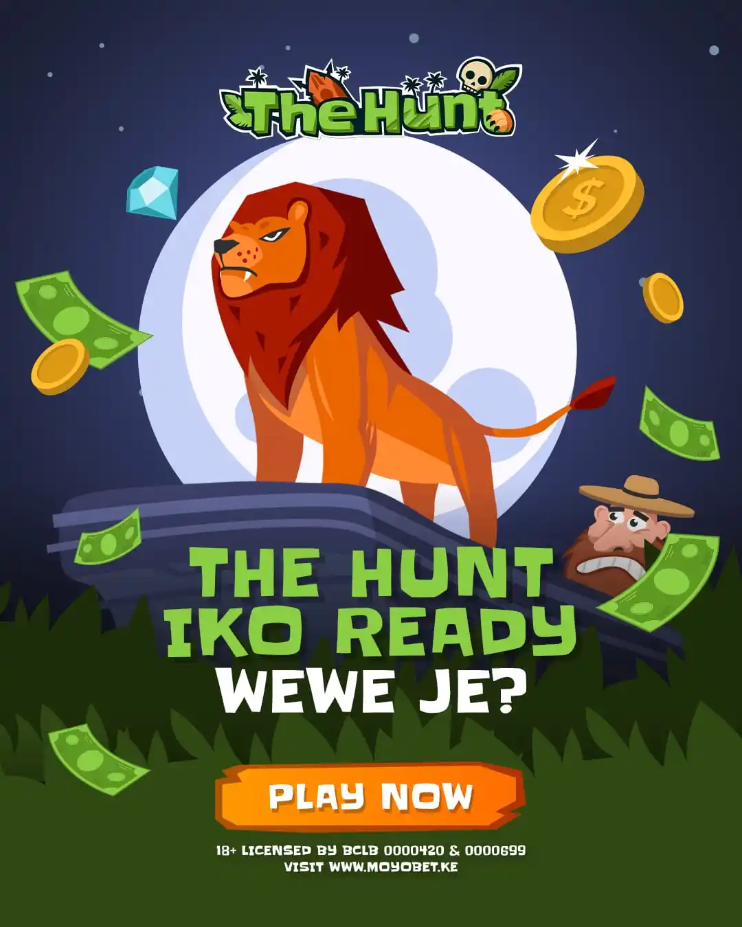 Image from Moyobet.ke: Are you bold enough to face the Hunt? Weka bet yako sasa and claim you...