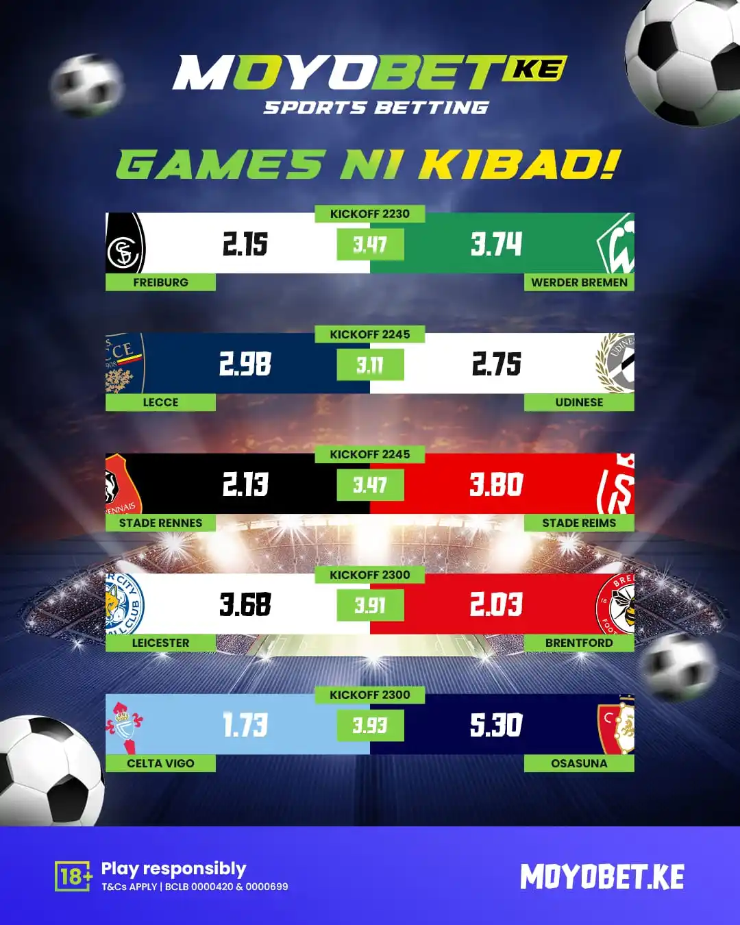 Image from Moyobet.ke: Football nights are here! ⚽🔥 Who’s your money on? Place your bets and...