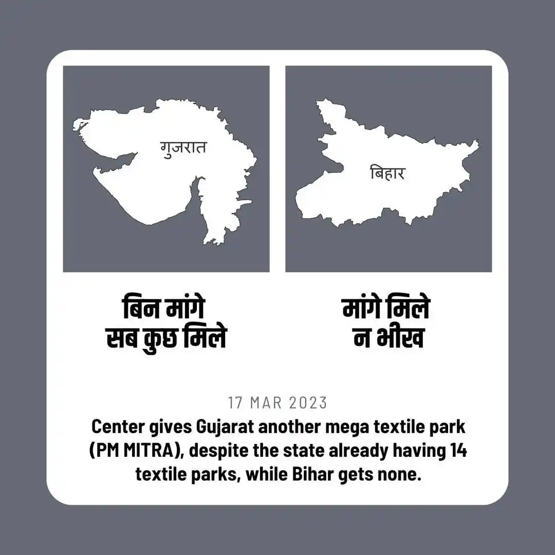 Image from Muhammad Azharuddin: गुजरात से प्यार और बिहार पर अत्याचार नहीं चलेगा .. <a class="text-blue...