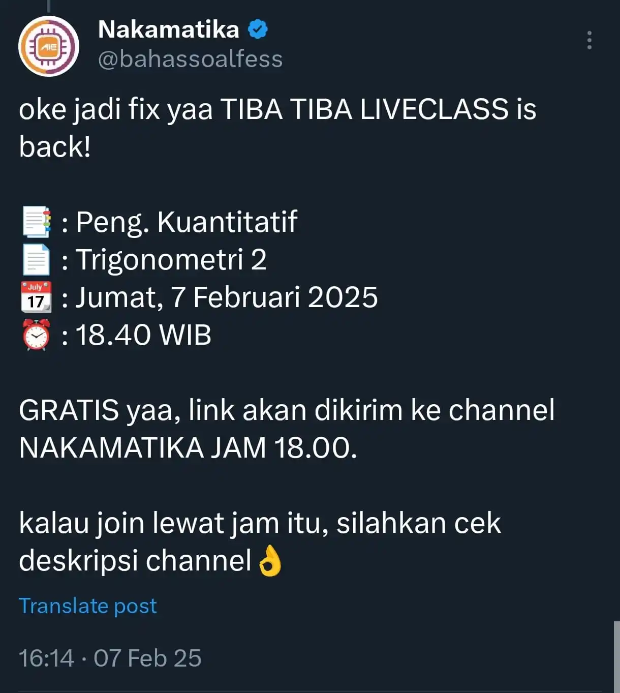 NAKAMATIKA post