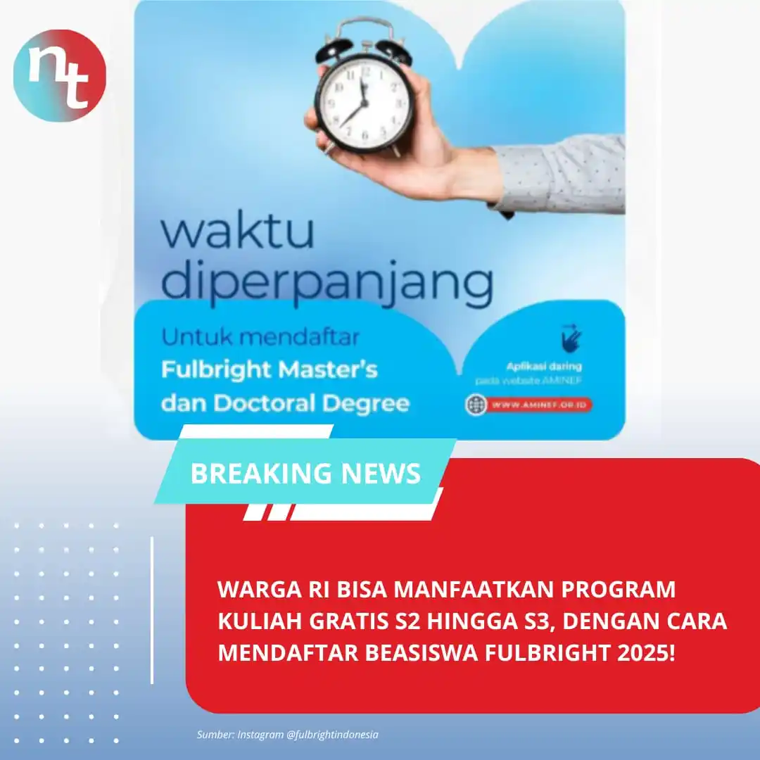 Image from NESIATIMES.COM: Warga RI Bisa Manfaatkan Program Kuliah Gratis S2 Hingga S3, Caranya D...