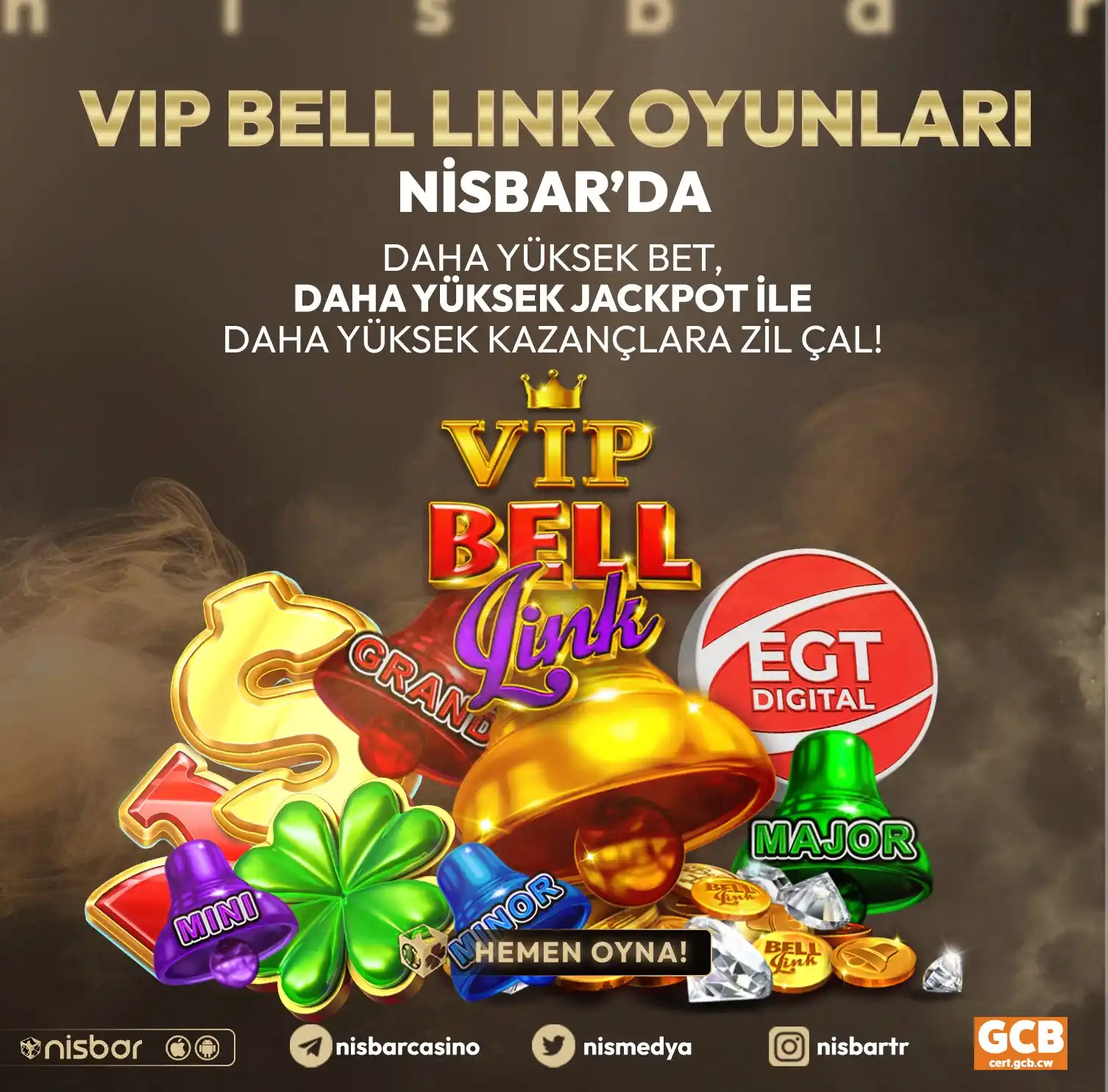 Image from NİSBAR: *💎 VIP Bell Link Heyecanı Nisbar'da! 💎* 🎰 EGT Digital'in VIP Bell ...