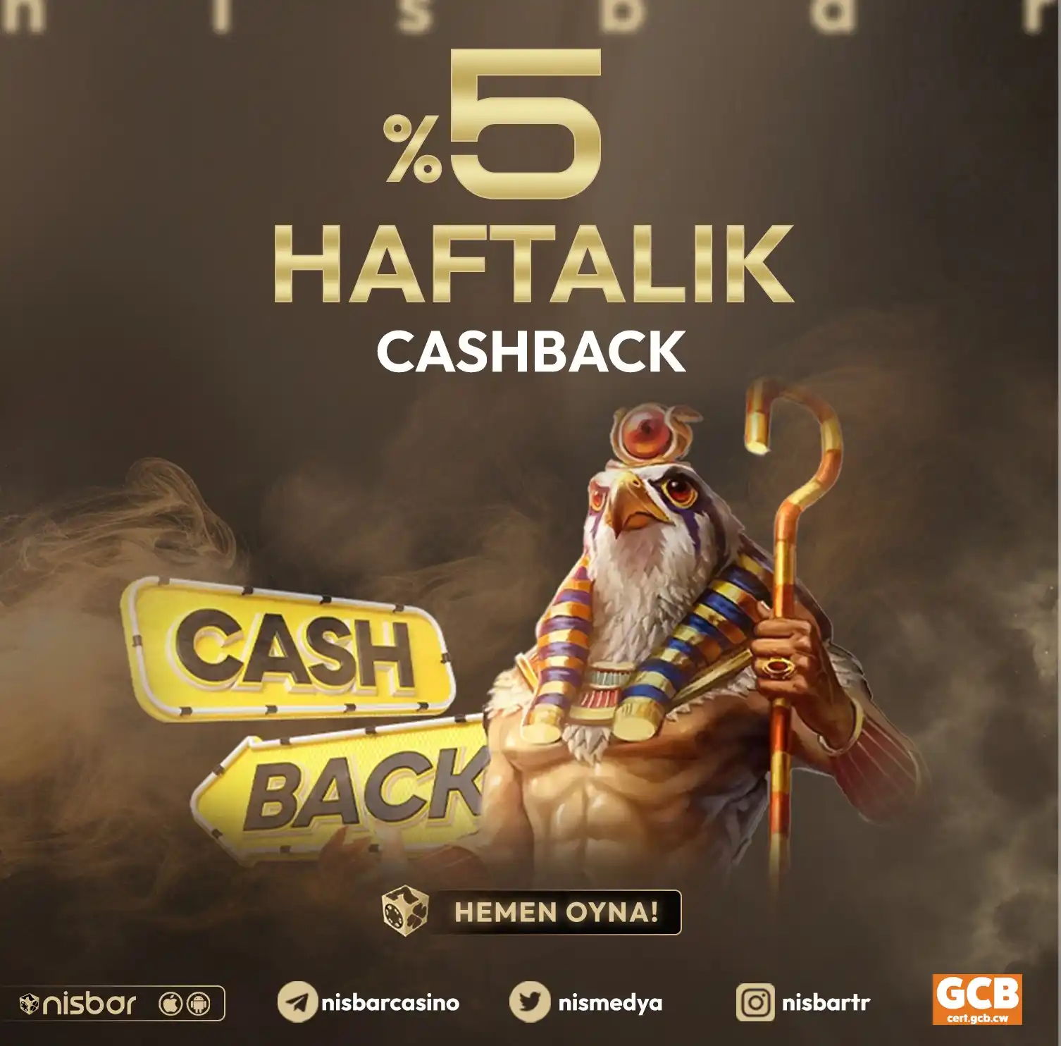 Image from NİSBAR: *Bugün günlerden Cashback 😍* Bir önceki haftada yatırımınız çekimini...