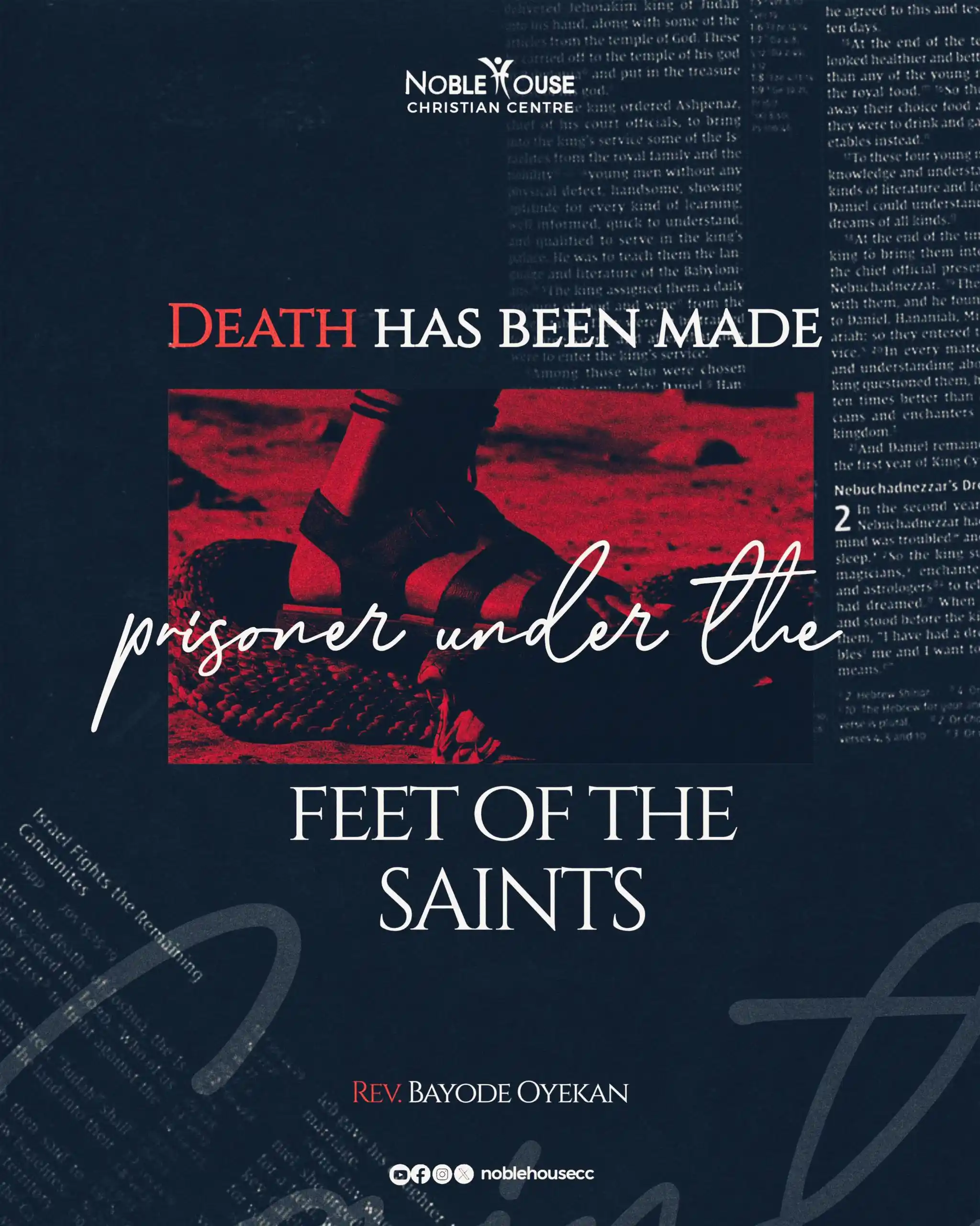 Image from Noblehouse Christian Center: Through the accomplishment of Jesus our Christ, captivity has been mad...
