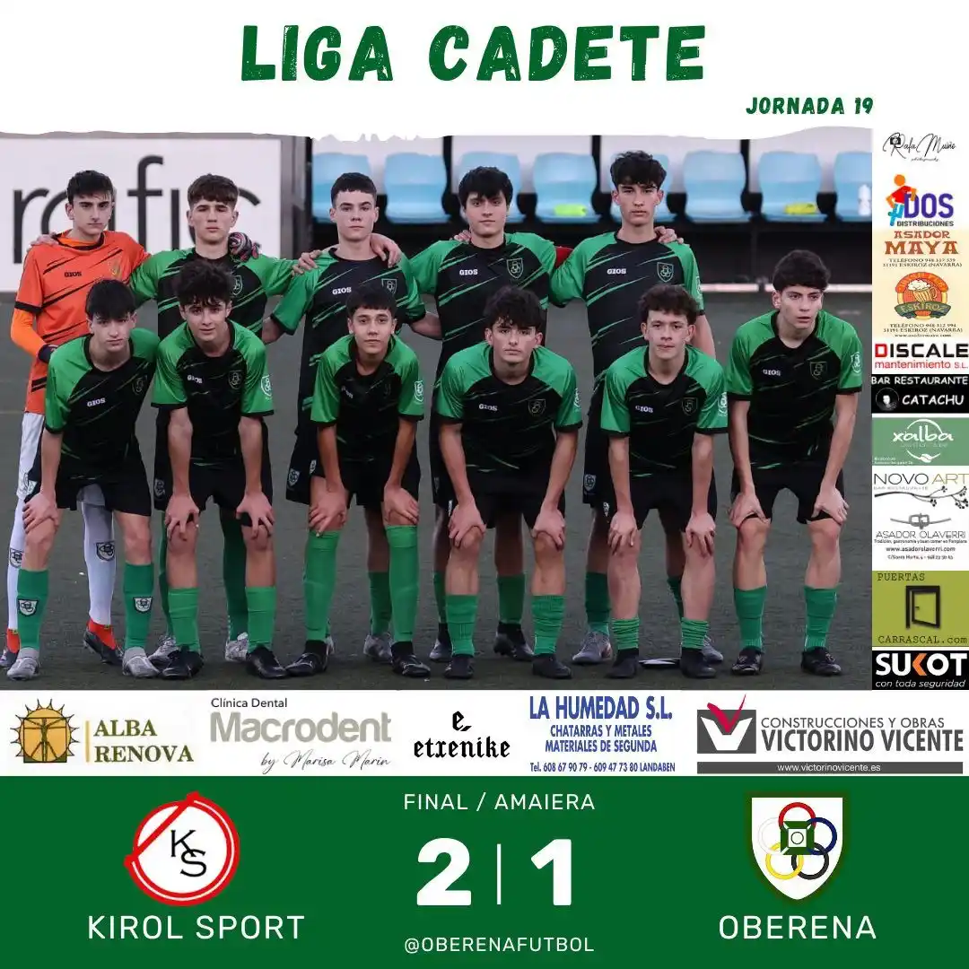 Image from Oberena Fútbol: ⚽️ OBERENA CADETES 🟢 Resultados de nuestros equipos cadetes en sus r...