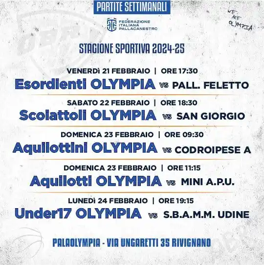 OLYMPIA BASKET RIVIGNANO post