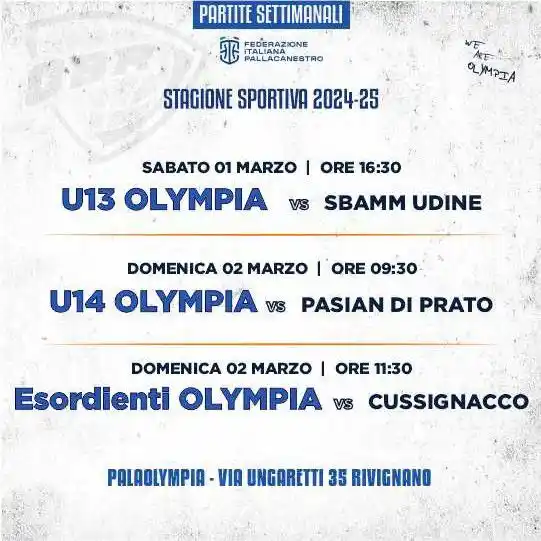 OLYMPIA BASKET RIVIGNANO post
