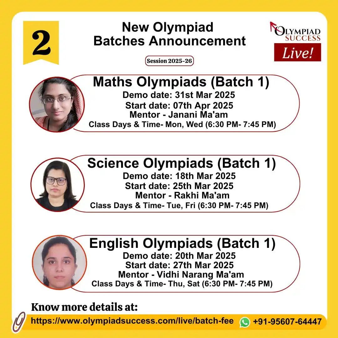 Image from Olympiad Success: 📢 *Online Class Registration Open for Sessions 2025-26!* 📢 🔥 Give ...