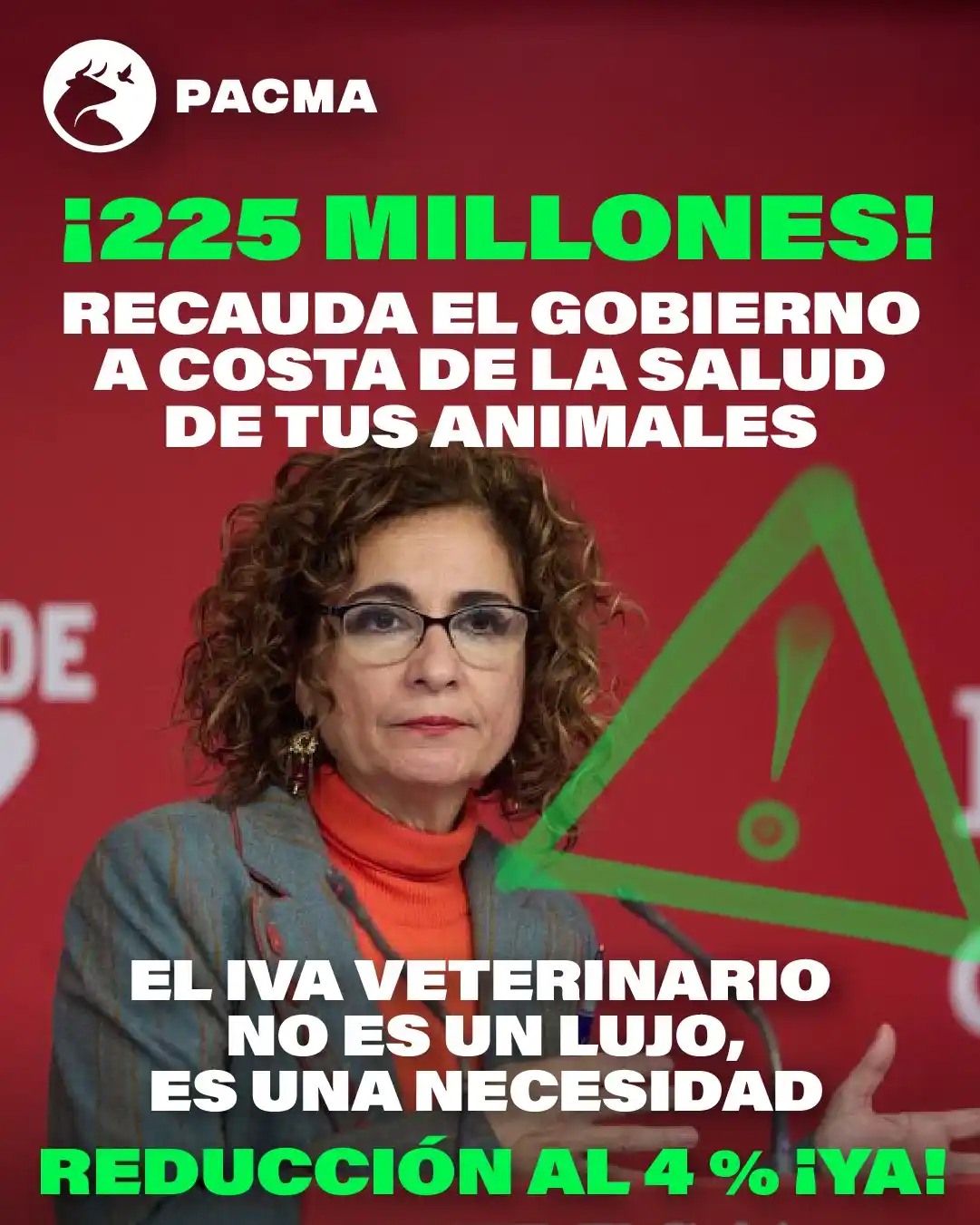 Image from PACMA: 🐶🐱¡La salud de nuestros animales no es un lujo! 💰El Gobierno recau...