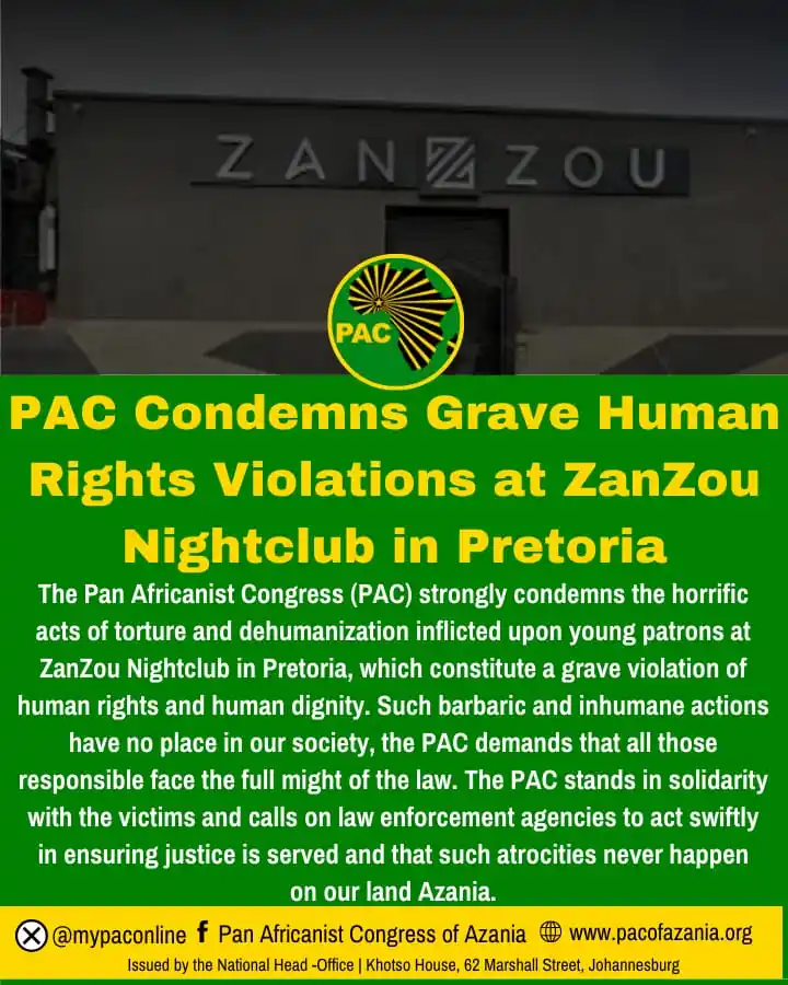 Image from Pan Africanist Congress Of Azania (PAC): Appalled by the horrific torture & dehumanization of young patrons at ...