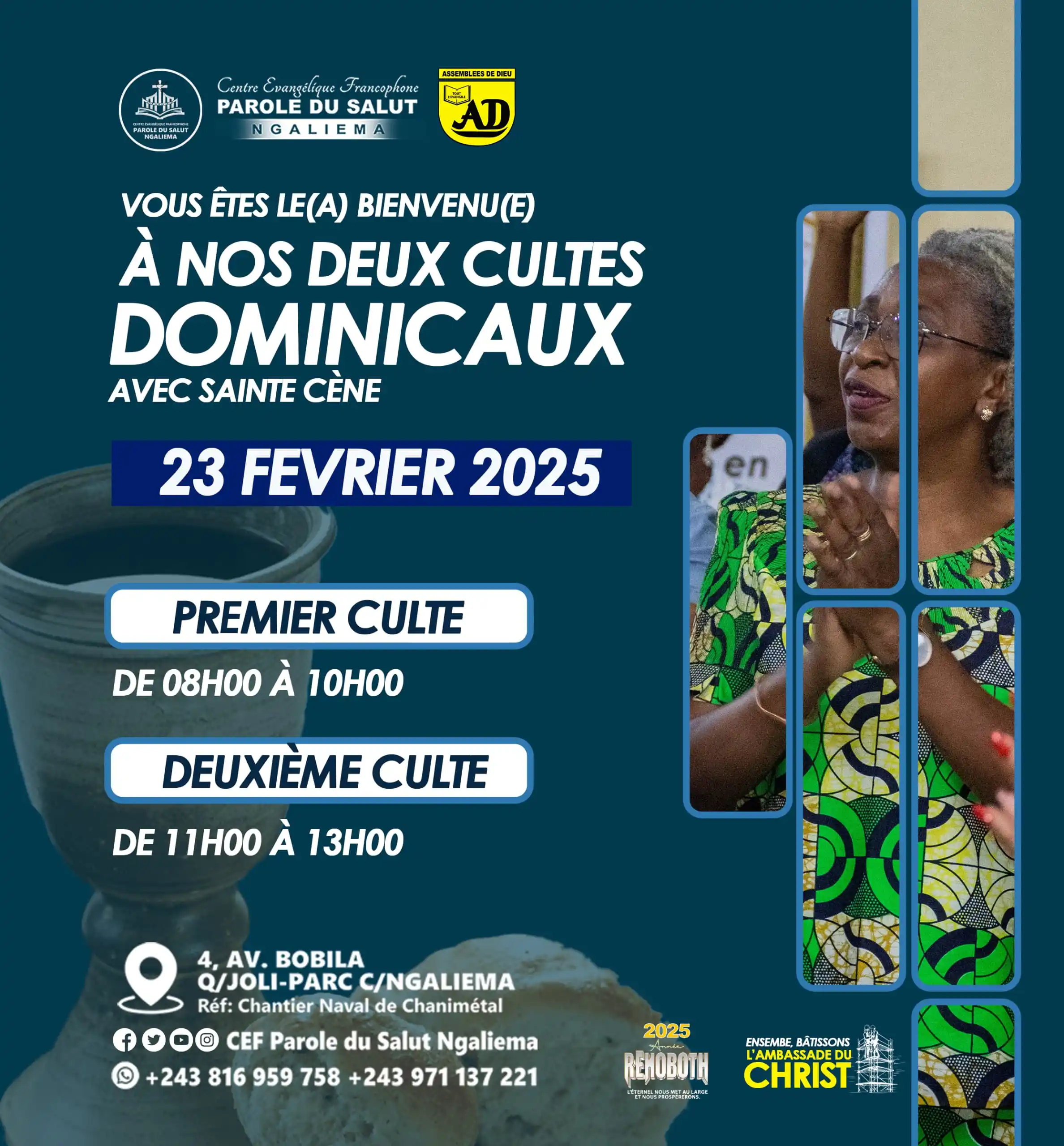 Image from PAROLE DU SALUT NGALIEMA: CULTE DOMINICAUX 🙌🏽🔥✨✨ Shaloom peuple de Dieu 🙌🏽 nous vous conv...