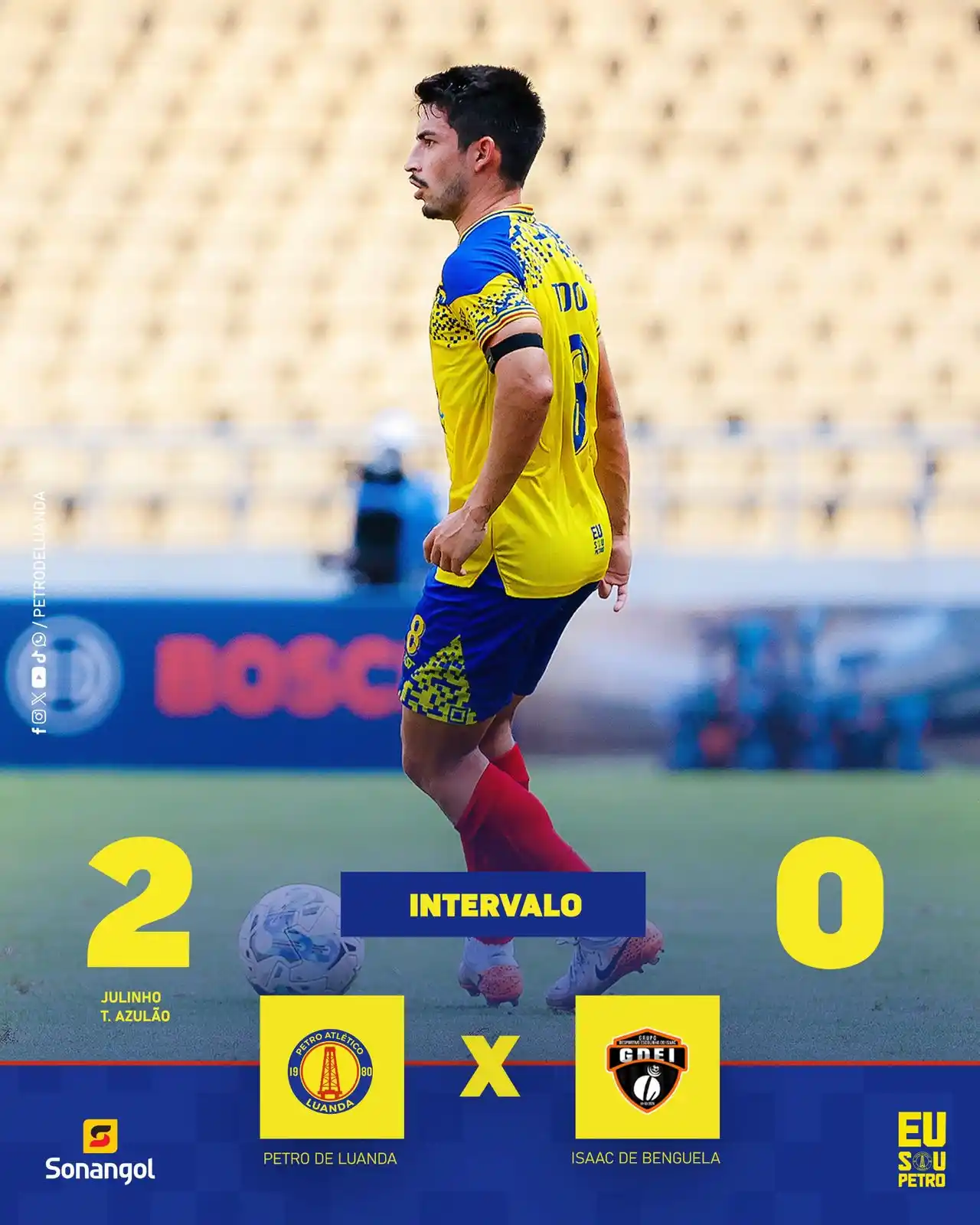 Image from Petro de Luanda : Resultado ao intervalo Petro de Luanda 2️⃣🆚0️⃣ Isaac de Benguela ...