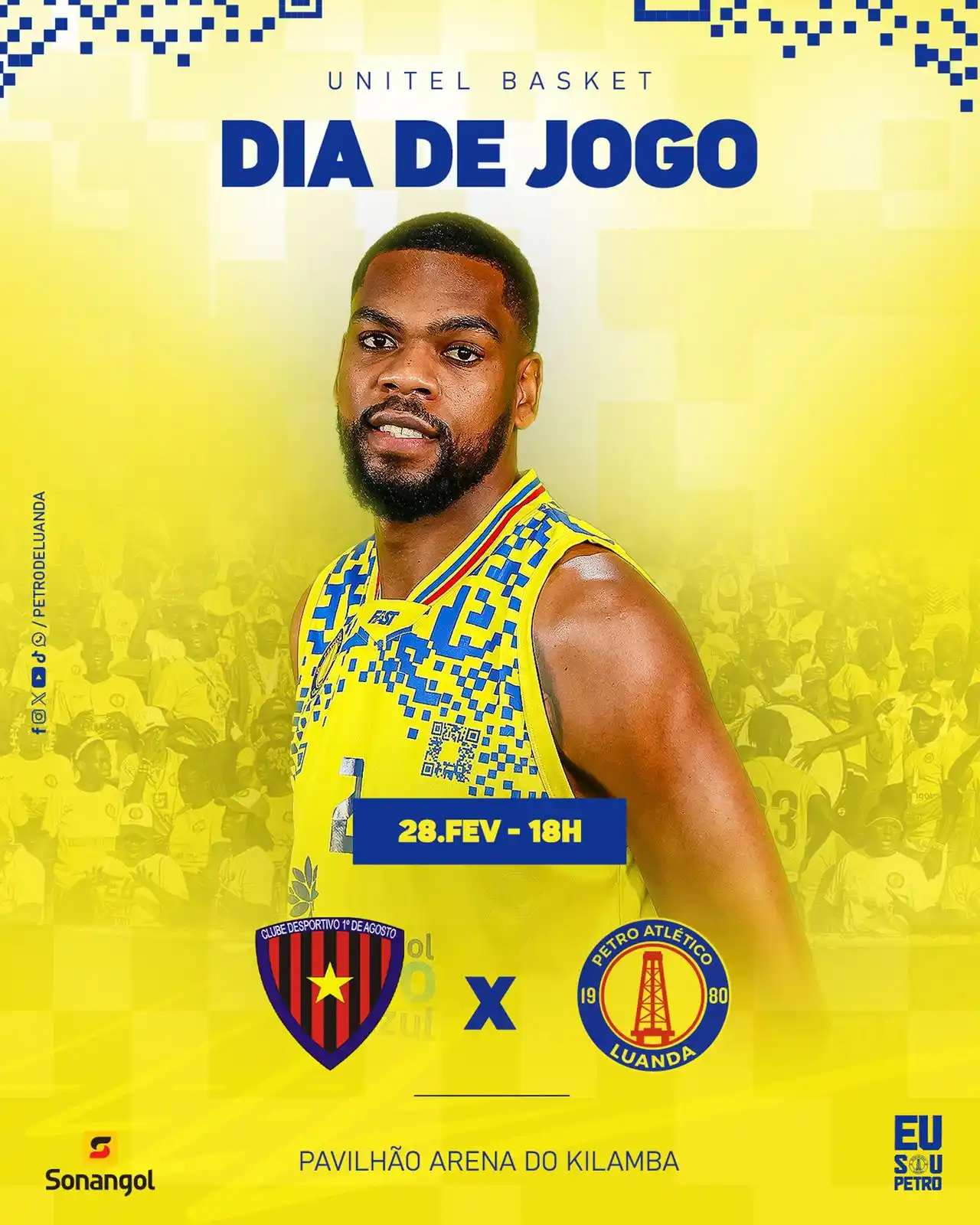 Image from Petro de Luanda : Unitel Basket | Dia de Jogo 🔛🔥 🆚 1° De agosto 🗓️ 28 de Fevereir...