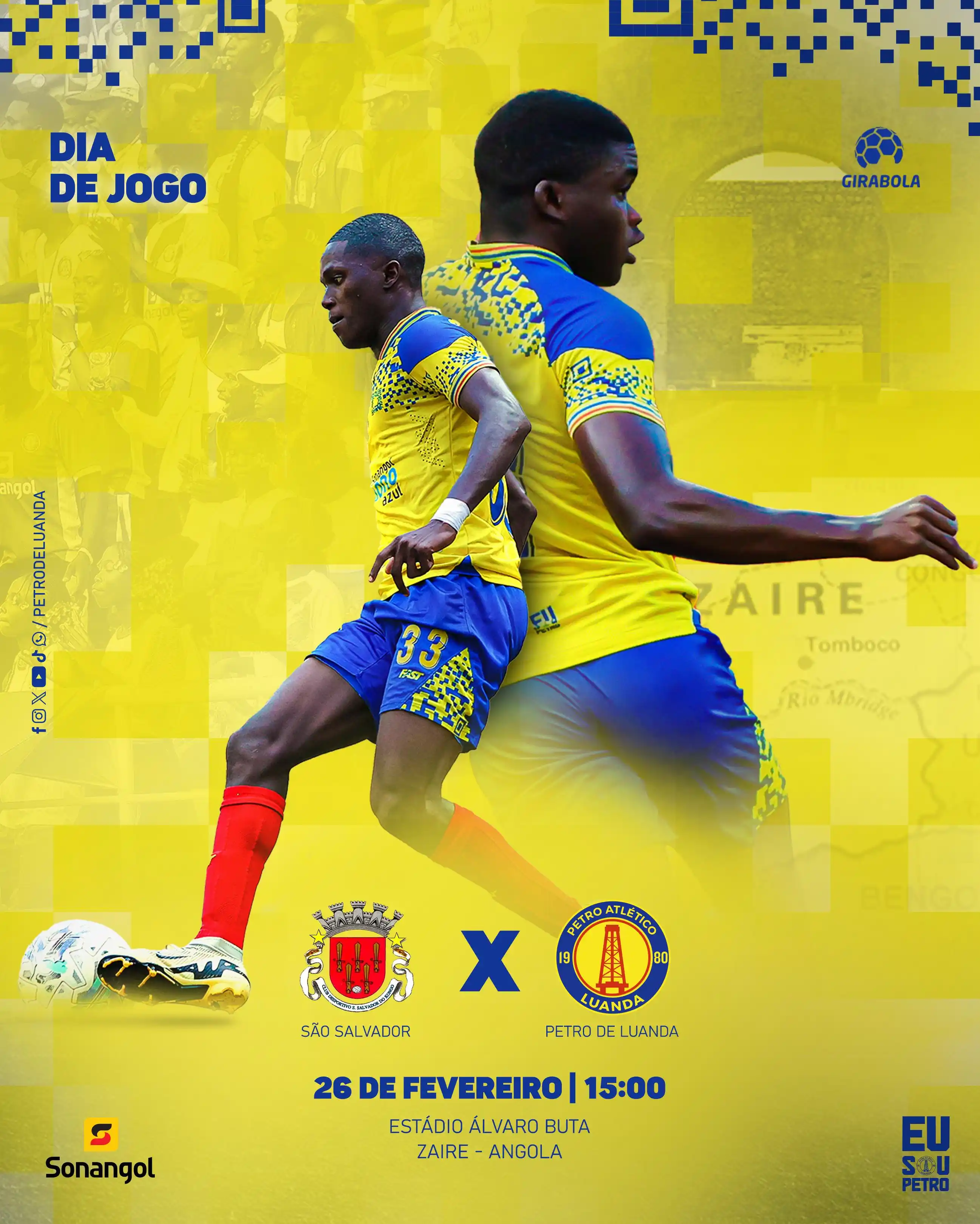 Image from Petro de Luanda : Girabola | Dia de Jogo 🔜 🆚 São Salvador 🗓️ 26 de Fevereiro ⏰ 15:0...
