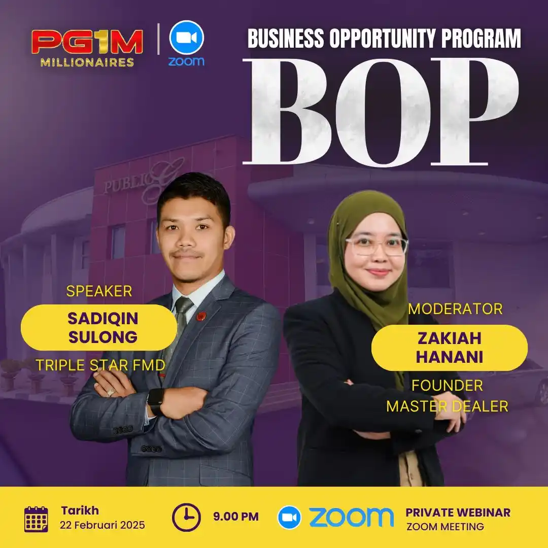 Image from PG1M Official: *BUSINESS OPPORTUNITY PROGRAMME* by *PG1M* Anda ingin menambah pendap...