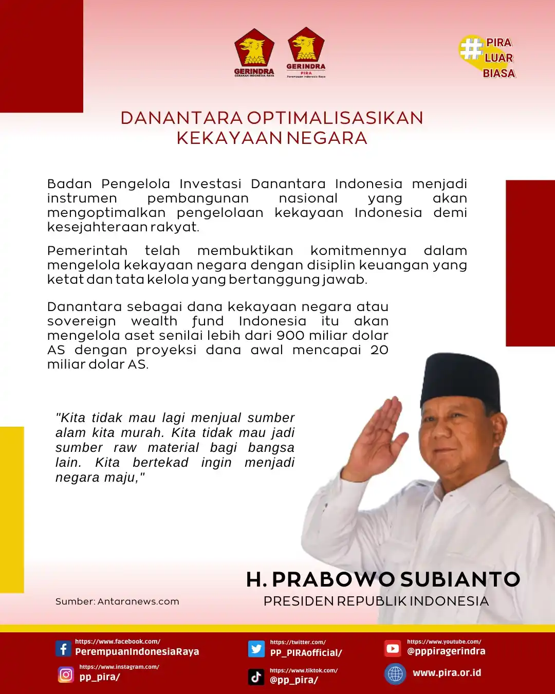 Image from PIRA: Presiden Prabowo Subianto meluncurkan Badan Pengelola Investasi Danant...