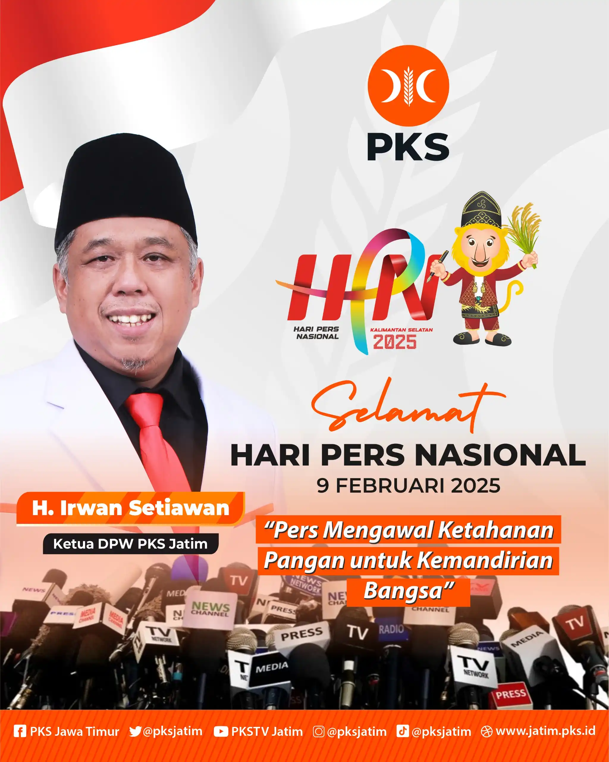 Image from PKS Jawa Timur: Hari Pers Nasional 9 Februari 2025 "Pers Mengawal Ketahanan Pangan un...