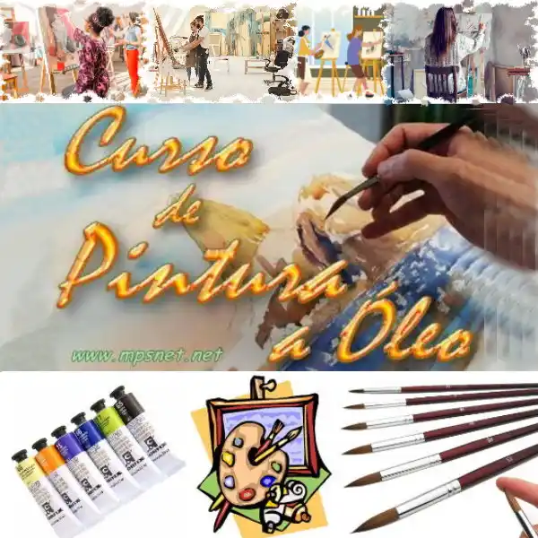 Image from Portal do Conhecimento: Curso de pintura a óleo. Veja em detalhes no site https://www.mpsnet.n...