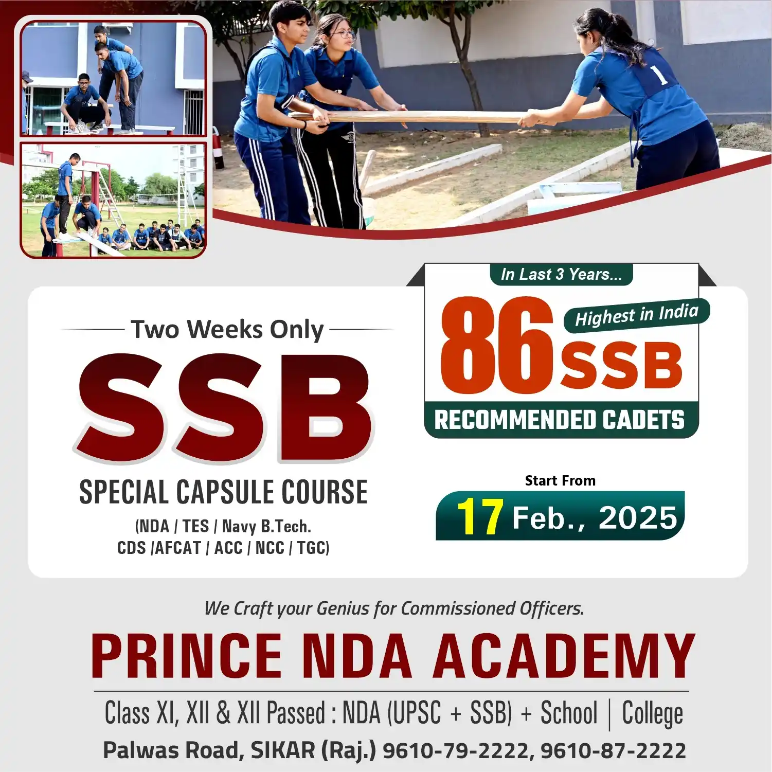 Image from Prince Education Hub, Sikar: 💪 Achieve Your SSB Dream with the Best! 🇮🇳 Join the SSB Special Ca...
