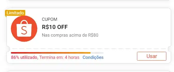Image from ✨ Promos da PAAH | Cupons Diários: ✨CUPONS SHOPEE ESGOTANDO | CORREEE 🏷 C8NS8M8 💫R$10off em compra...