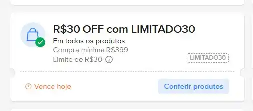 Image from ✨ Promos da PAAH | Cupons Diários: ✨CUPOM MERCADO LIVRE 📍R$30OFF Compra mínimaR$399 🏷CUPOM: LIMI...