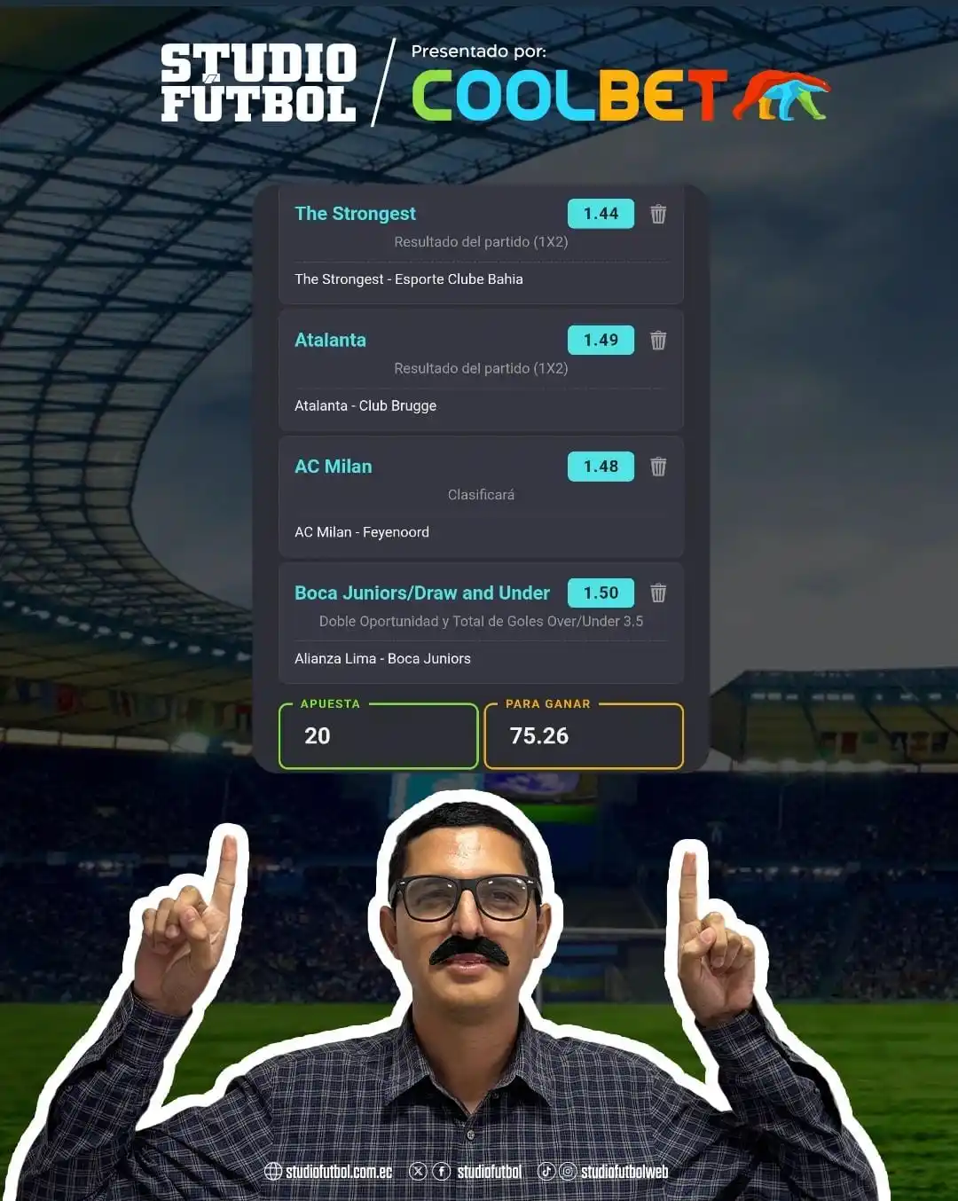 Pronósticos StudioFútbol - Coolbet post