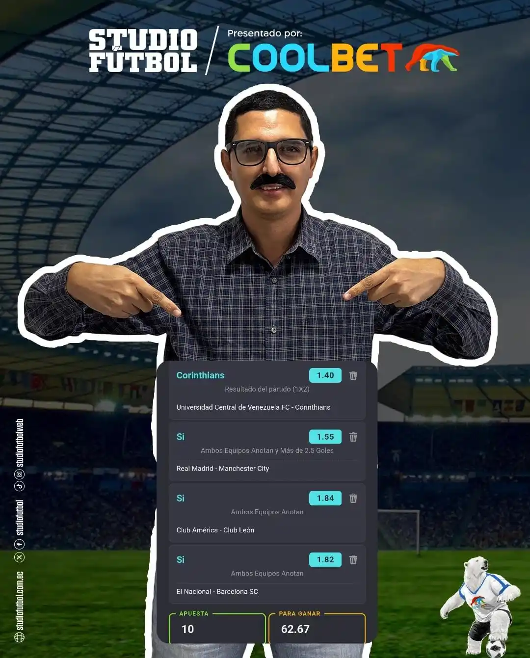 Pronósticos StudioFútbol - Coolbet post