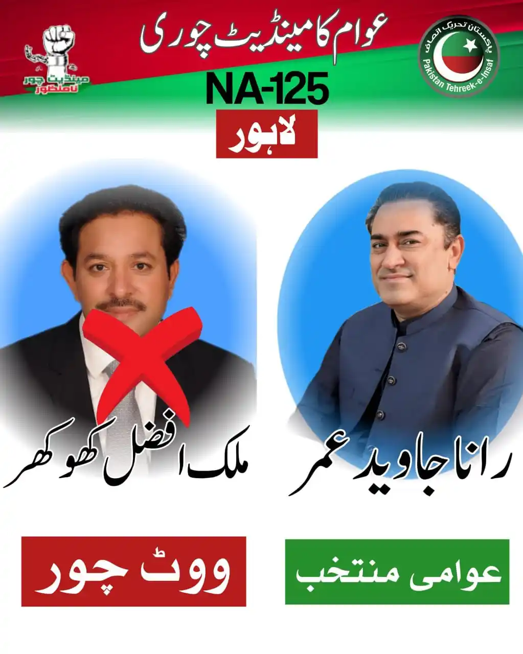 PTI NA-125 (PP-164 / PP-165 / PP-166) post