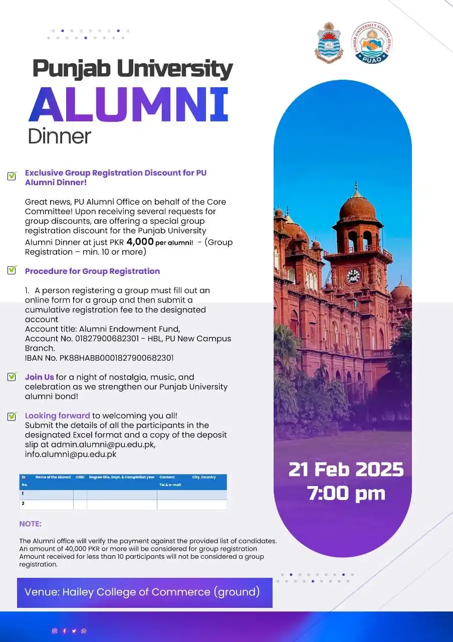 Punjab University Alumni Office (PUAO) post