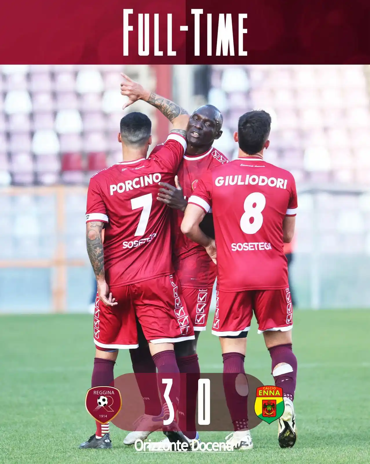 Image from Reggina 1914: ⏹️ | FULL TIME   Vinciamo noi  💪 Forza Reggina 🇱🇻  <a class="text-b...