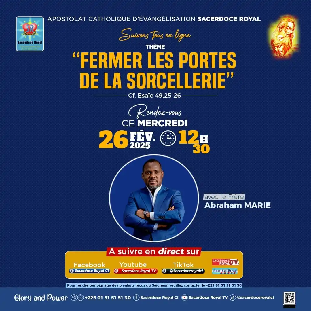 Image from Sacerdoce Royal: "La place de la sorcellerie, c'est sous nos pieds" Shalom Famille roya...