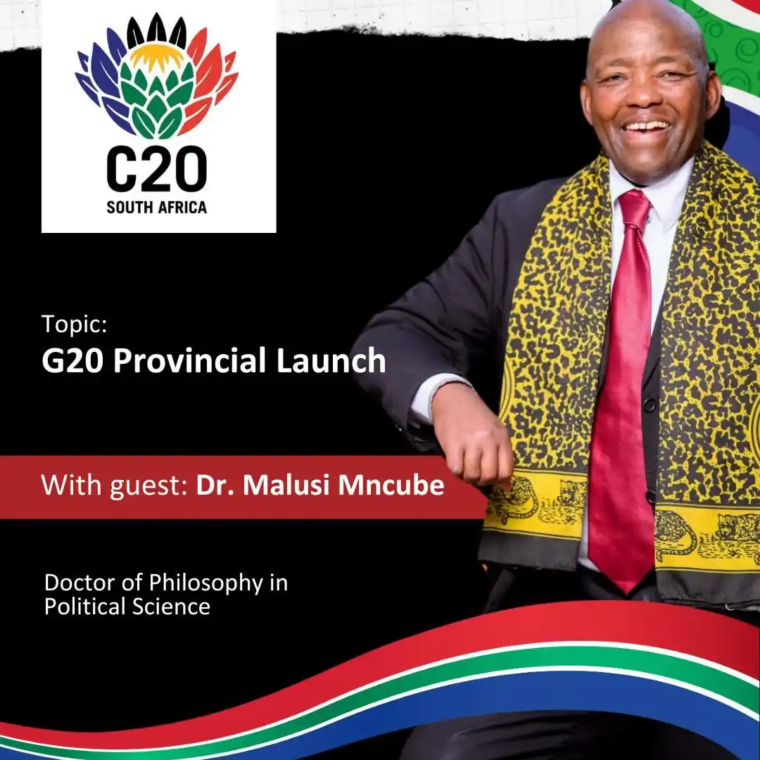 Image from SANAC Civil Society Forum (CSF): Unlock the secrets of the G20 Provincial Launch! Join Dr. Malusi Mncub...