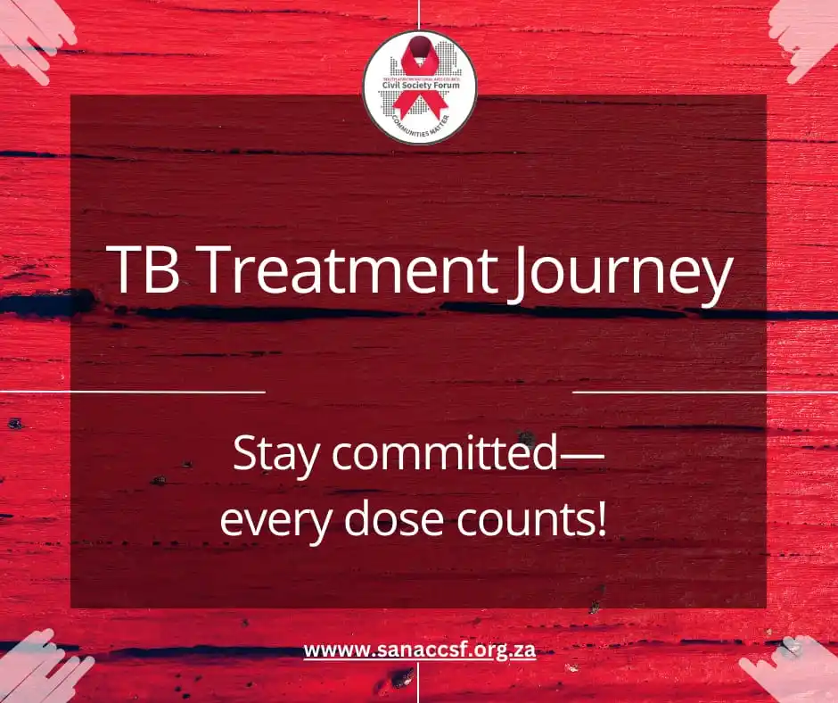 Image from SANAC Civil Society Forum (CSF): Staying committed to treatment is key 👌🏾. Ska fela pelo 🙌🏽. <a c...