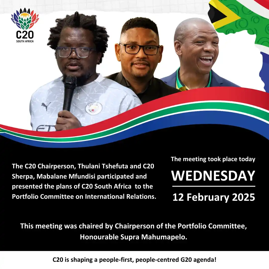 Image from SANAC Civil Society Forum (CSF): *C20 SOUTH AFRICA ENGAGEMENT WITH THE PARLIAMENTARY PORTFOLIO COMMITTE...
