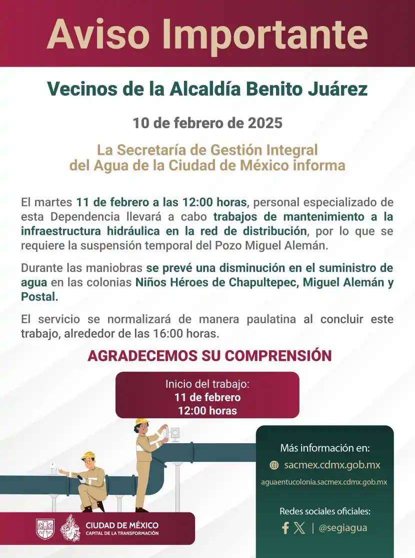 Secretaría de Gestión Integral del Agua - SEGIAGUA💧 post