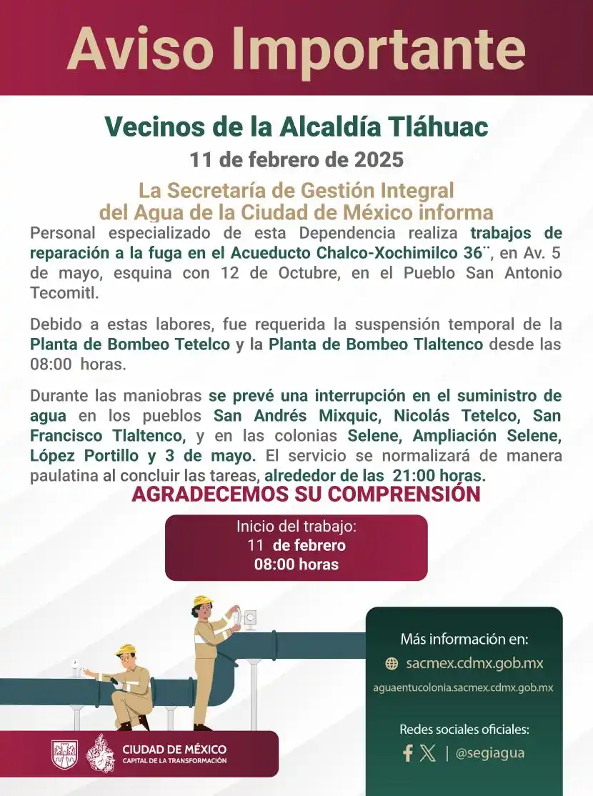 Secretaría de Gestión Integral del Agua - SEGIAGUA💧 post