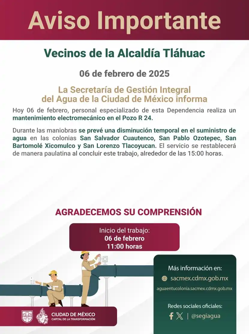 Secretaría de Gestión Integral del Agua - SEGIAGUA💧 post